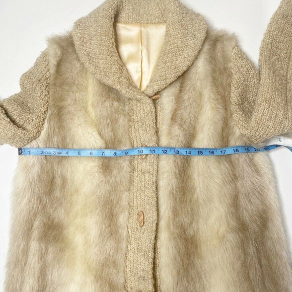 Vtg D’Esprit Faux Fur Knit Jacket - Picture 8 of 10